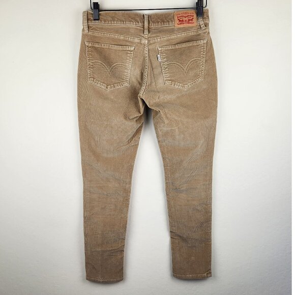 Levi's Surplus Skinny Low Rise White Tab Corduroy Pants Tan sz 27 - Picture 2 of 13